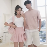 Парная одежда для влюбленных, летняя одежда, трендовая футболка, юбка, комплект, изысканный стиль, популярно в интернете