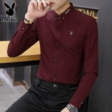 Playboy, утепленная весенняя рубашка, черный мужской кардиган для отдыха