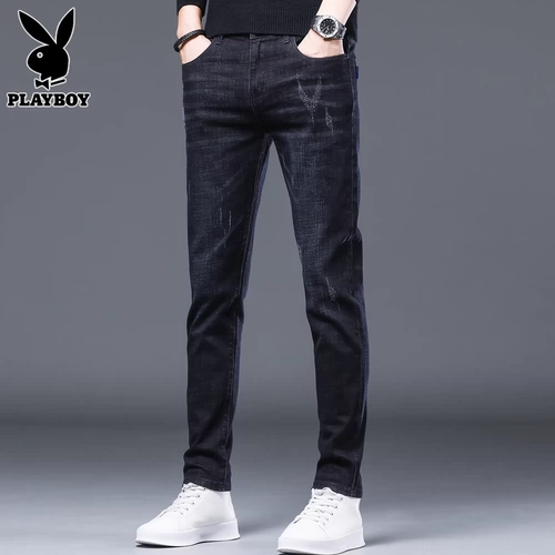 Playboy, летние джинсы, трендовые эластичные штаны для отдыха, 2024 года