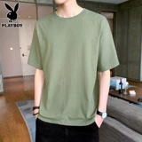 Playboy, хлопковая летняя тонкая футболка с коротким рукавом для отдыха, 2025 года, круглый воротник