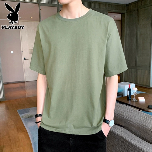 Playboy, хлопковая летняя тонкая футболка с коротким рукавом для отдыха, 2025 года