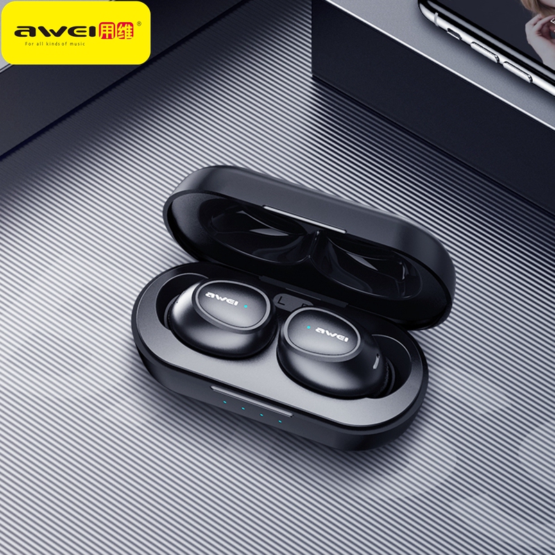 Awei T16 Wireless Earphones Tws Bluetooth Binaural Stereo In-Ear Smart Control Universal for Mobile Phones