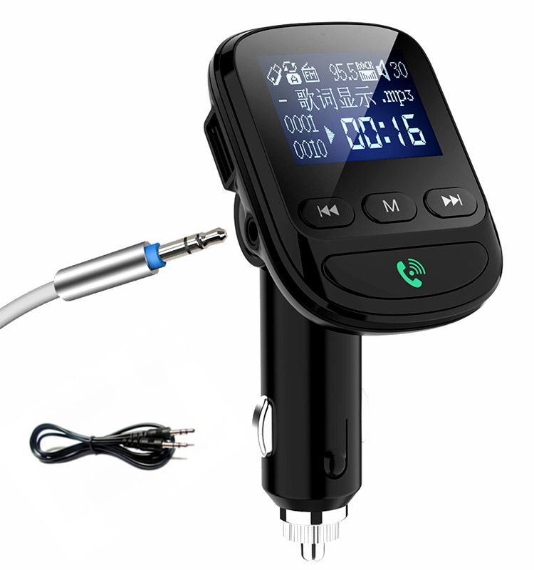 Car MP3 player Plug-in card AUX Bluetooth receiver Multi-function car U disk music play hands-free call