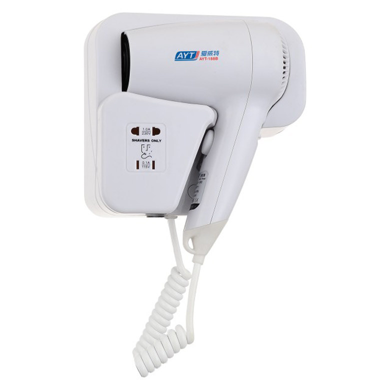 Love Witterblower Hotel Style Hairdryer With Socket Hairdryer Wall-mounted Hair Dryer AYT-188B