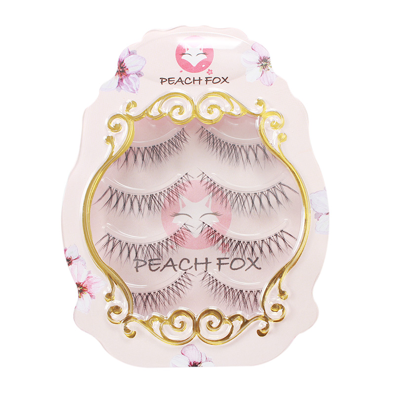 Peach Fox Lông mi giả Nữ Độ dày tự nhiên Mô phỏng Ngay lập tức Lông mi giả Nửa mắt đuôi Net Cô dâu đỏ N05 các loại mi giả tự nhiên