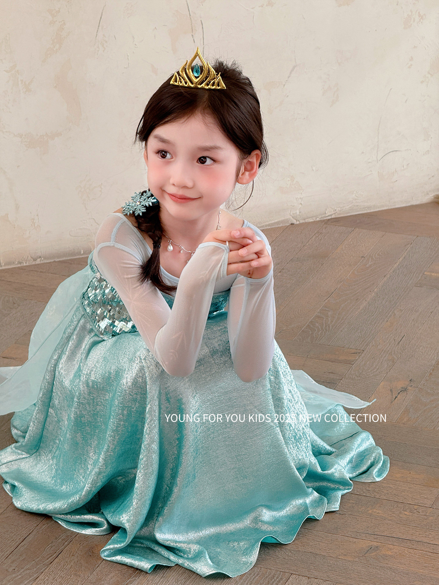 YFY经典钜献！艾莎公主女童连衣裙网纱雪花冰雪奇缘生日礼服超仙 — 22