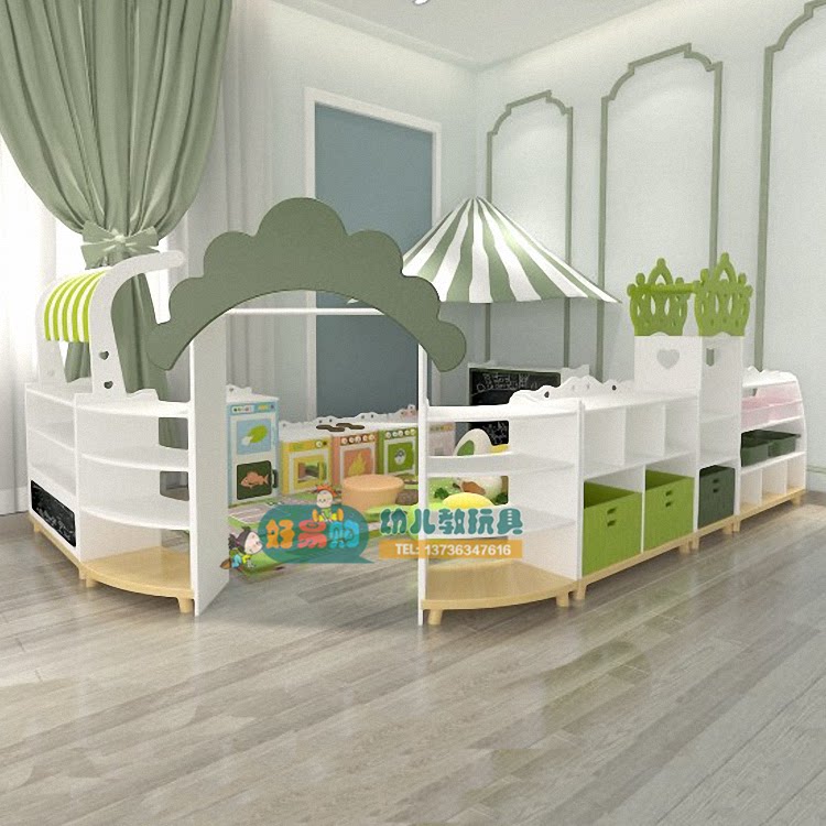 Kindergarten Toy Cabinet Area Corner Cabinet Children Free Combination Storage Cabinet Role Area Segregation Arrangement Area Cabinets