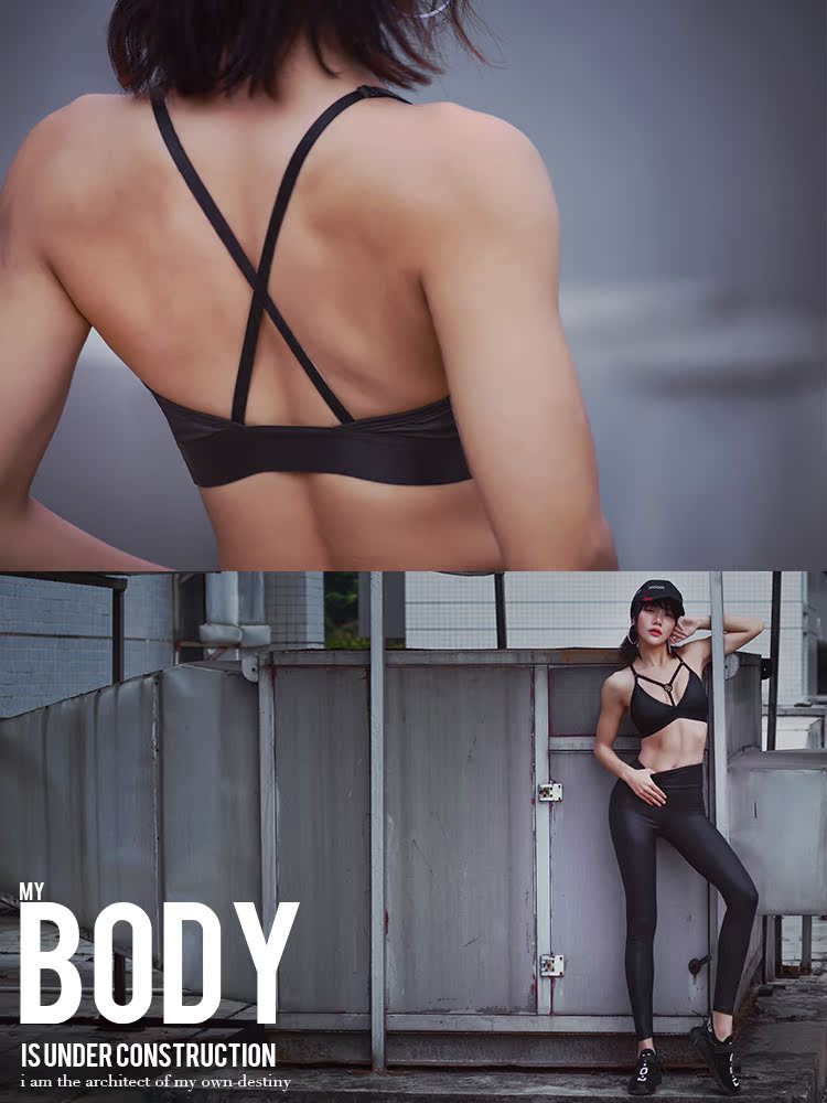Di chuyển đào sắt phong cách punk đường phố sao thể thao treo sexy bodysuit sốc áo ngực Chạy Thể hình áo zumba