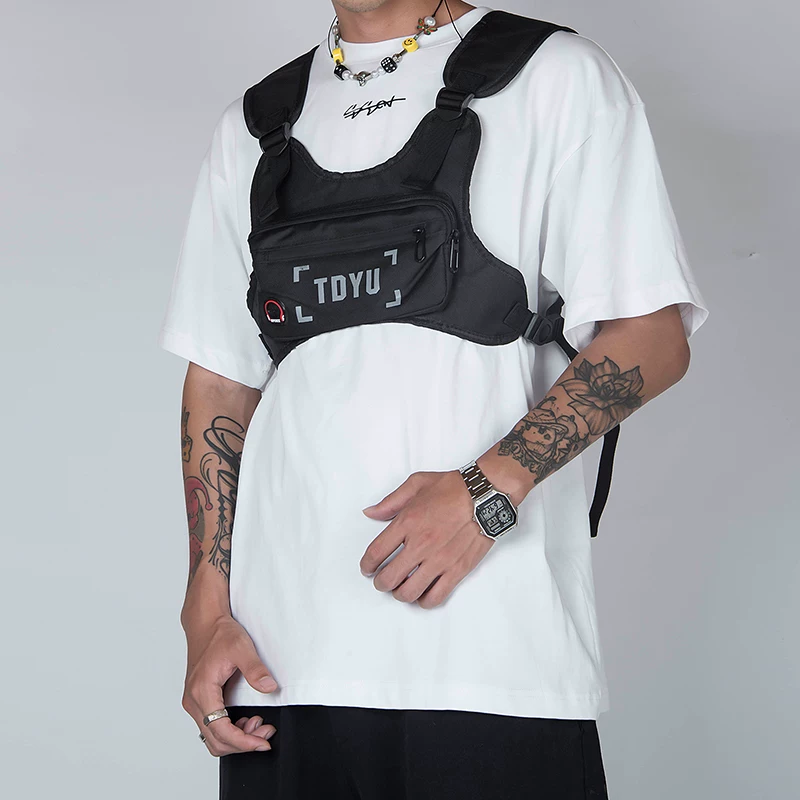 Tactics bag hip-hop style, backpack, vest