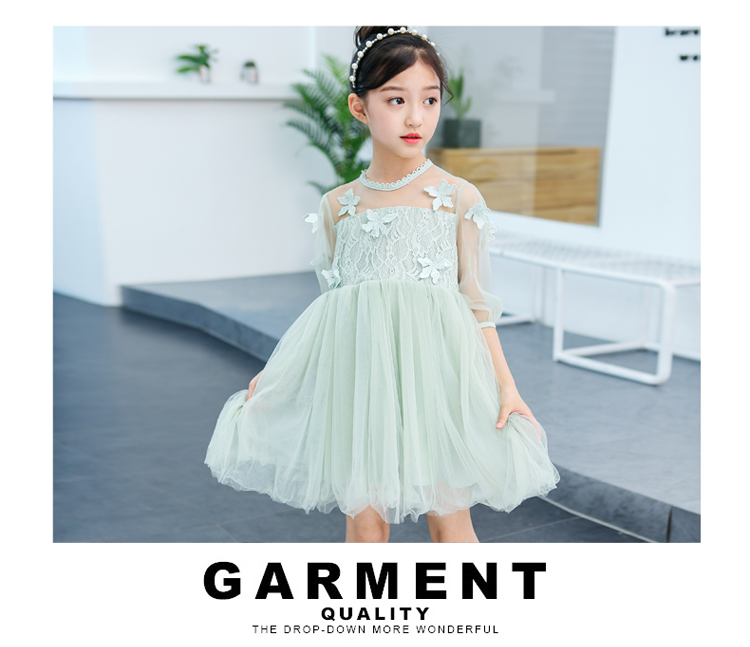 Váy bé gái 2019 quần áo trẻ em mới mùa hè nước ngoài váy bé gái công chúa thủy triều lớn váy ren trẻ em shop đồ trẻ em
