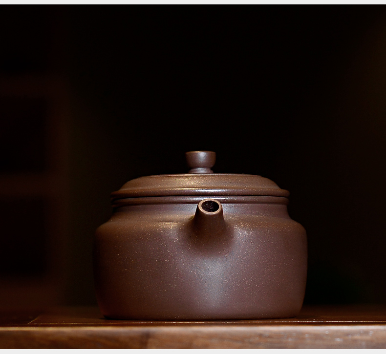 Macro yixing are it in the pure manual teapot DE bell "tea plant exclusive - old purple clay 230 ml"
