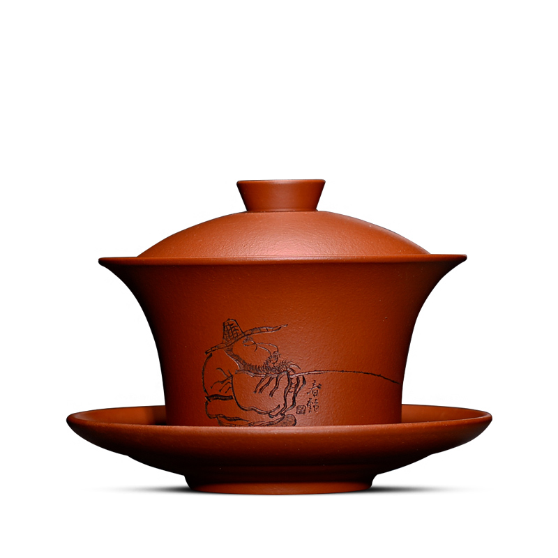 Macro "famous works" in purple sand covered bowl bowl is a single suit oversized 300 ml - three tureen