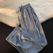 Neresum Pituitary Acetate Casual Pants Women Grey Design Sensation Small Sports Pants Easy to Lean Broadlegged Pants