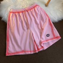 Neresum pink sports shorts Women summer thin loose New Tide straight Korean casual five-point pants