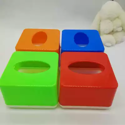 Square toilet paper box Candy color tissue box 10*10 small removable toilet paper Hotel restaurant fast food restaurant Dining room