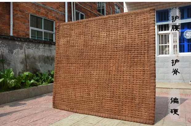Nóng toàn bộ cọ núi nệm cọ nệm mat thể được tùy chỉnh thủ công nệm màu nâu tự nhiên mà không cần keo 6cm dày - Nệm nệm cao su kim cương