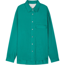 (Same style in the mall) Sketch Mens 2024 Autumn New Arrival Linen Shirt Lapel Long Sleeve Straight 9O7210730