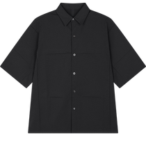 (Same style in the mall) Sketch mens 2024 autumn new short-sleeved shirt origami pressed wrinkle trend 9O8211000zx