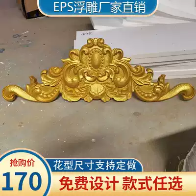 European Villa exterior wall door head triangle flower decoration eps foam board light steel villa mountain flower shape relief