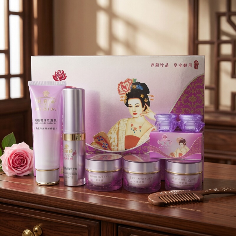 Authentic Meisifei White and Rosy Five-In-One Set, Meisifei Five-Piece Set, Meisifei Cosmetics