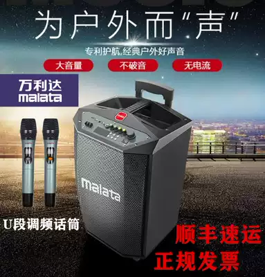 Wanlida Audio 9058 outdoor mobile speaker lever recording battery Bluetooth square K song heavy bass box L15