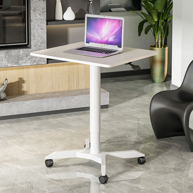 Pneumatic lifting table Standing desk Staff single adjustable desk Bed side mobile table
