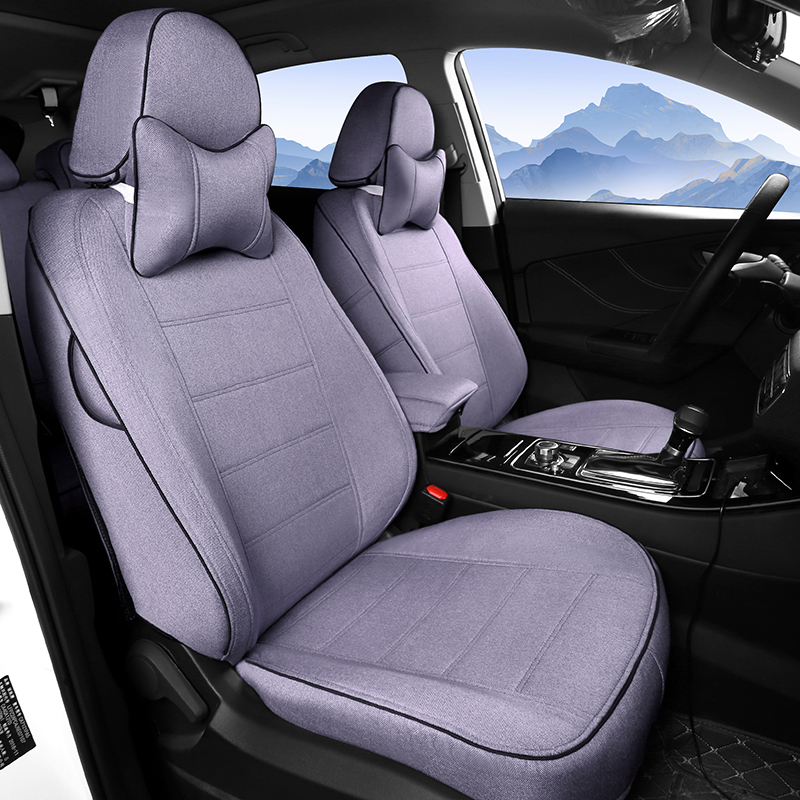 Car Seat Cover, Linen Seat Cover, Suitable for All Seasons, Comfortable and Breathable, Special for Car Models, Full Surround Seat Cover