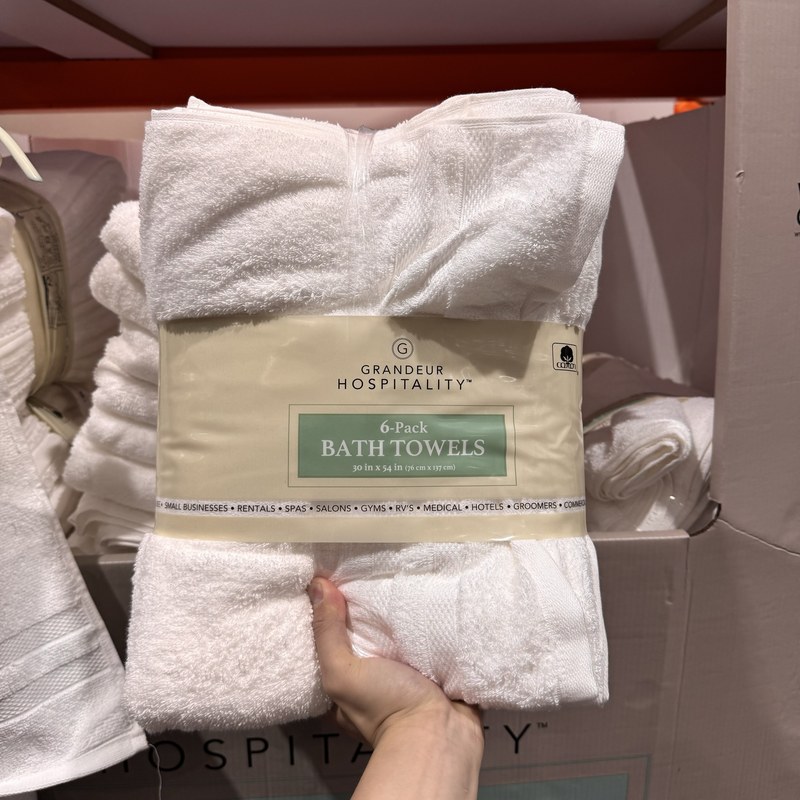 Costco/Grandeur Pure Cotton Commercial Large Bath Towel Spa Hotel Sports Strong Water Absorption Towel