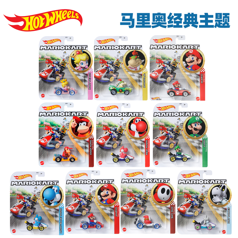 Hot Wheels Alloy Car Mario Classic Theme Car Series Gbg25 Collectible Car Model Princess Peach