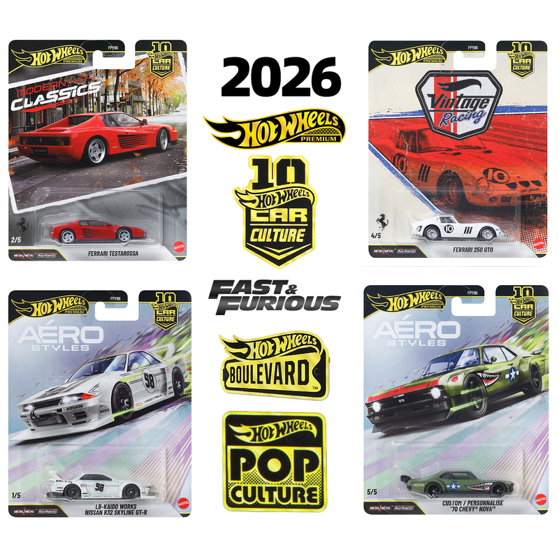 Hot Wheels Modern Classic Alloy Car Models with Rubber Tires and Metal Base: Ferrari, Porsche 993, Toyota, Mazda Hot Wheels Modern Classic Alloy Car Models with Rubber Tires and Metal Base: Ferrari, Porsche 993, Toyota, Mazda