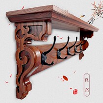 Solid wood clothes hook porch wall hanging wall hook creative light luxury wall clothes hanging simple wind door rack