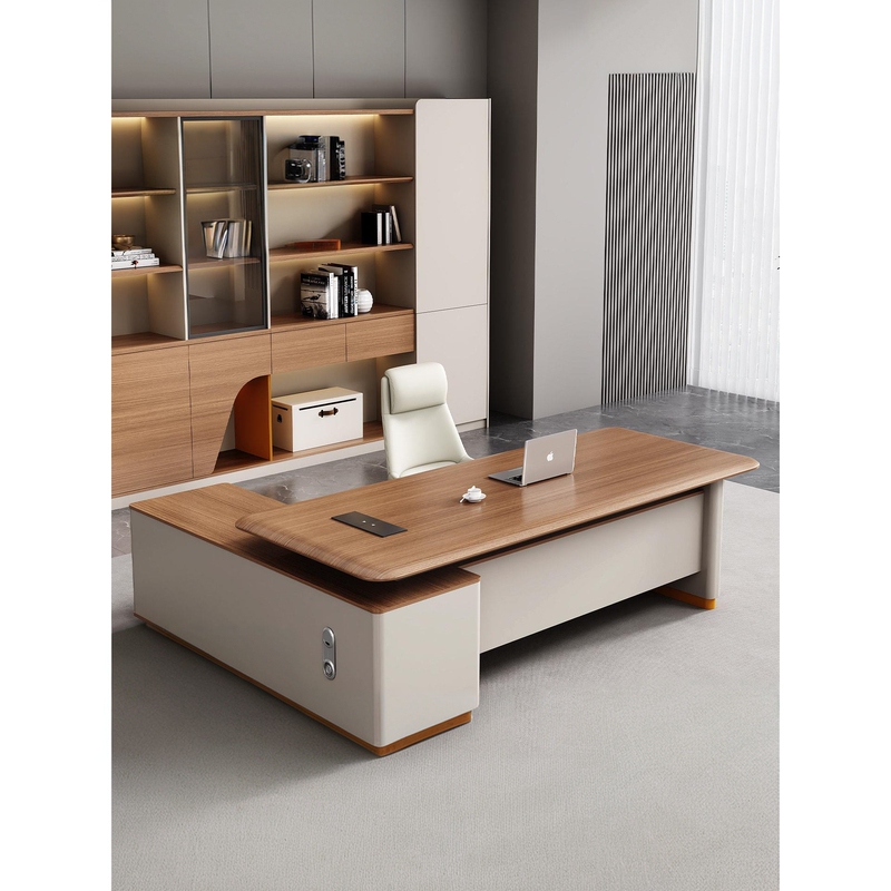 Boss Desk, Office Desk, Light Luxury Cream Style Executive Desk, Office Computer Desk, Small Space Office Desk and Chair Set Boss Desk, Office Desk, Light Luxury Cream Style Executive Desk, Office Computer Desk, Small Space Office Desk and Chair Set