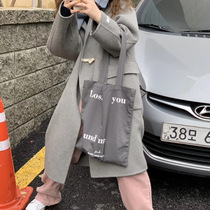 fmb_Lost you found me Independent design original niche carbon gray shoulder bag