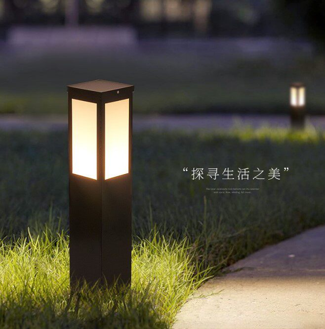 Outdoor solar lawn lights grass buried lights square garden lights LED garden lights landscape lights street lights wrought iron waterproof