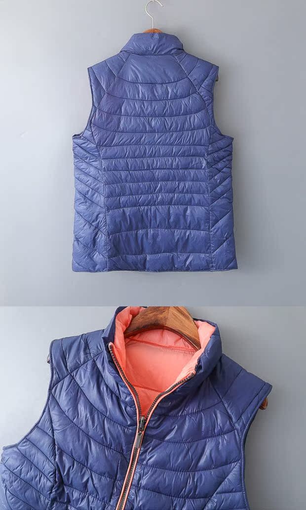 Đẹp mỹ đơn tag full chị béo mùa đông XL áo vest nữ cotton hai bên mặc áo khoác vest các kiểu quần nữ đẹp