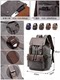 Canvas backpack computer bag college student commuting travel drawstring backpack flip school bag retro backpack for men