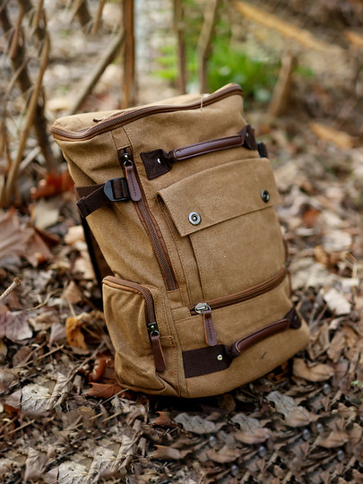 Retro European and American foreign trade workwear canvas backpack men's commuter travel bag student backpack men's computer bag school bag