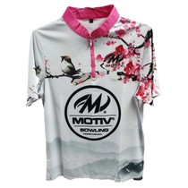 June 2024 new bowling jersey in stock MOTIV brand short-sleeved stand collar bowling sports T-shirt