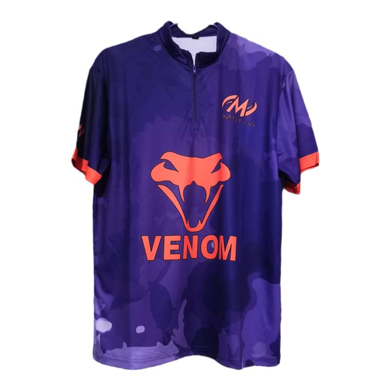 2021 new style MOTIV brand purple snake same bowling jersey sweat-free without sticking back elasticity