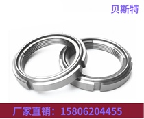 U-shaped all-metal self-locking anti-loose locking slotted round nut M10 * 0 75M12*1M15*1M17*1M20*1