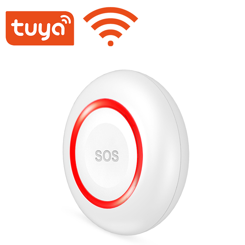 Tuya Smart Wireless WiFi SOS Smart Elderly Caller One-key Call Big Button SOS Emergency Siren