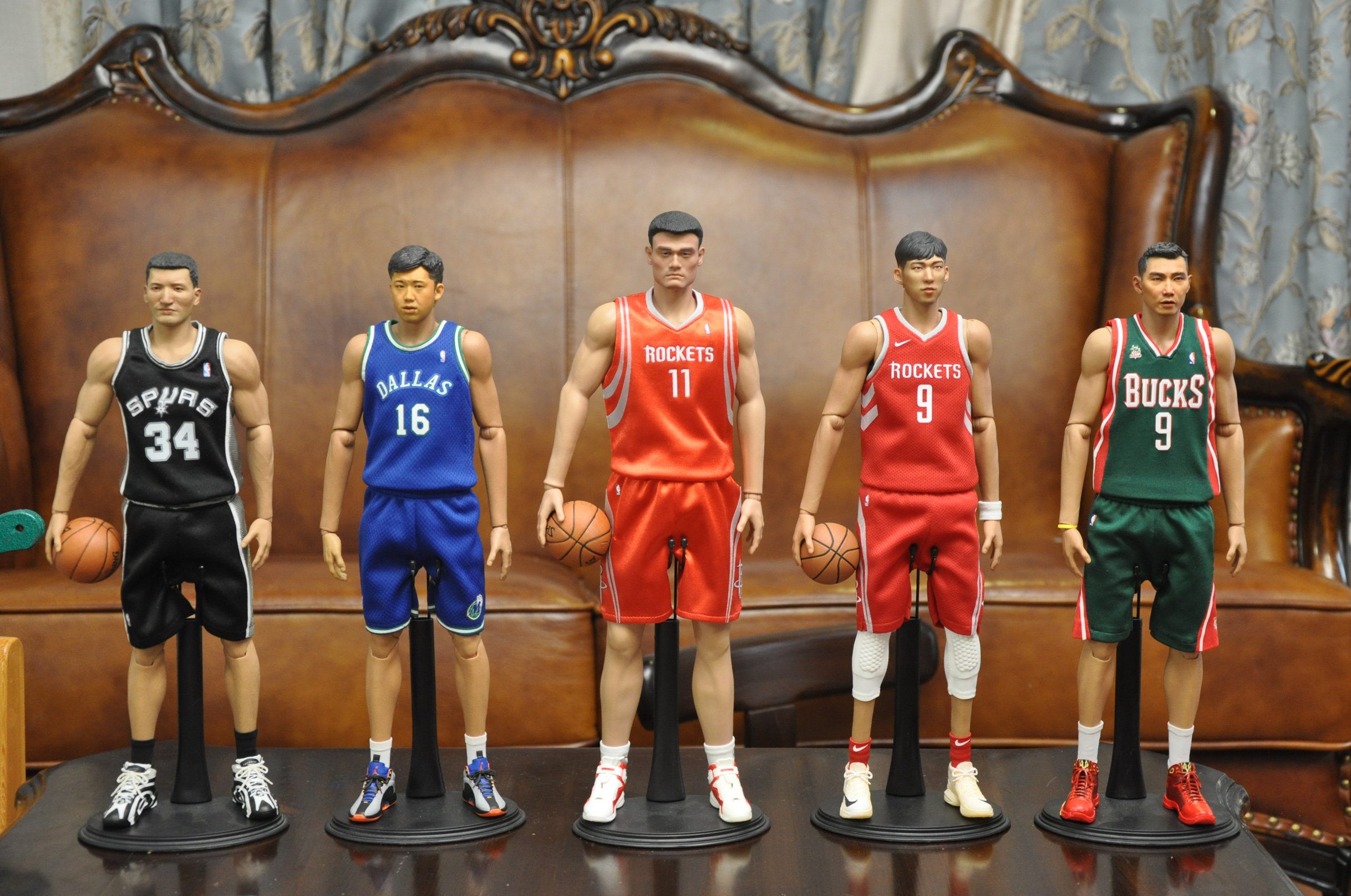 enterbay eb Yao Ming、Yi Jianlian、Wang Zhizhi、Battier、Zhou Qi、China Mobile Great Wall