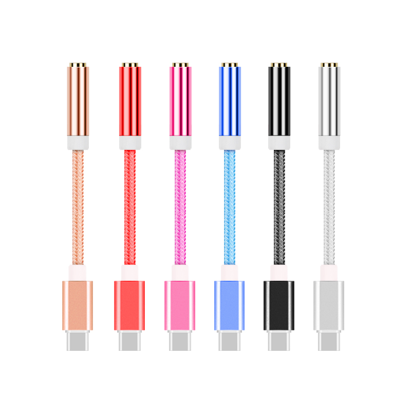 Raweys Type-c turn 3 5mm audio type-c converter phone headphone connector adapter switching line