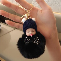 New autumn and winter plush sleeping Dream Doll keychain pendant cute pacifier doll schoolbag hanging girl gift