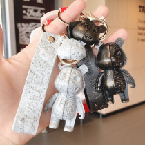 Creative Animation Silicone Cartoon Little Inkybear League Duke Keychain GirPack Doll Car Key Chain Hanging