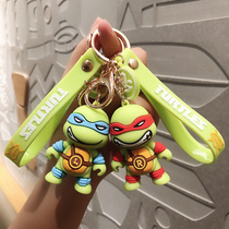 Cartoon Net red green turtle keychain pendant creative small gift men and women couple bag pendant car accessories
