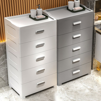 Thickened drawer storage cabinet household snacks