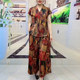 Mom's summer style silk suit 2024 new middle-aged and elderly women's wide wife two-piece top + pants