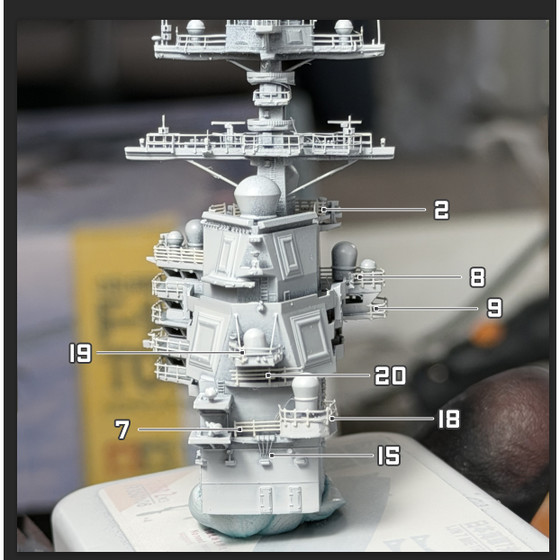 In Stock: Small Bulldog Resin Modification Kit 1/700 Ford-Class 3D Printed Ship Island, Compatible with Magic Factory 6501