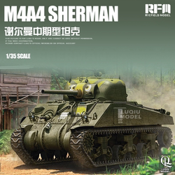 In Stock, Quick Delivery: Wheatfield Rm-5119 M4A4 Sherman Tank with Movable Tracks and Metal Barrel